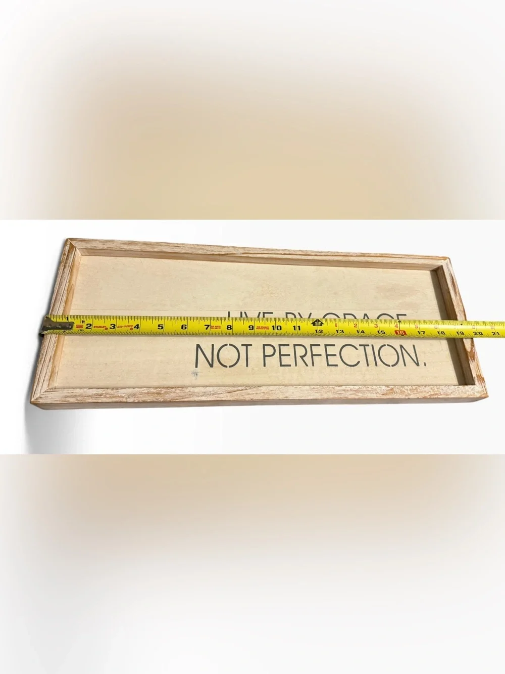 Live By Grace Not Perfection Farmhouse Framed Wood Wall Sign